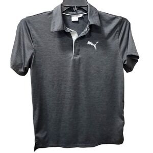 Puma Boys XL (18-20) Gray Golf Polo Shirt Short Sleeve‎ Athletic Activewear
